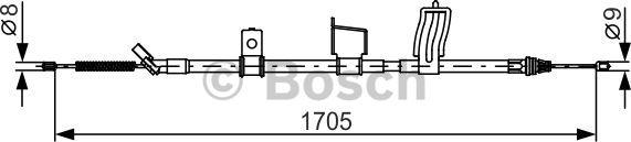 BOSCH 1 987 482 339 - Trose, Stāvbremžu sistēma autodraugiem.lv