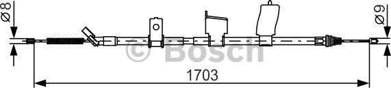 BOSCH 1 987 482 338 - Trose, Stāvbremžu sistēma autodraugiem.lv