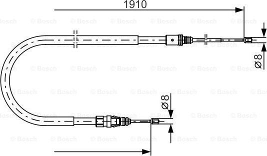 BOSCH 1 987 482 323 - Trose, Stāvbremžu sistēma autodraugiem.lv