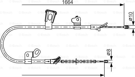 BOSCH 1 987 482 219 - Trose, Stāvbremžu sistēma autodraugiem.lv