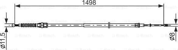 BOSCH 1 987 482 789 - Trose, Stāvbremžu sistēma autodraugiem.lv