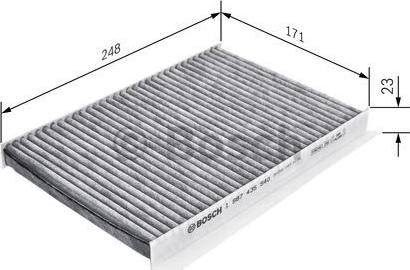 BOSCH 1 987 435 540 - Filtrs, Salona telpas gaiss autodraugiem.lv