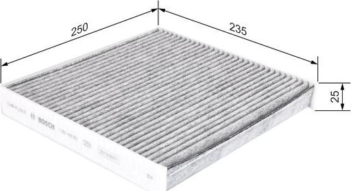 BOSCH 1 987 435 551 - Filtrs, Salona telpas gaiss autodraugiem.lv