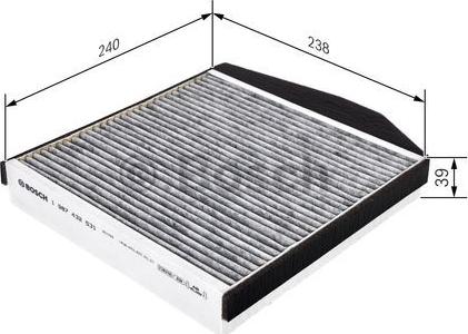 BOSCH 1 987 432 531 - Filtrs, Salona telpas gaiss autodraugiem.lv