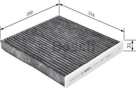 BOSCH 1 987 432 574 - Filtrs, Salona telpas gaiss autodraugiem.lv
