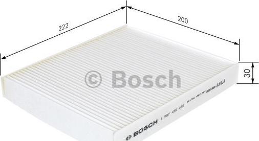 BOSCH 1 987 432 053 - Filtrs, Salona telpas gaiss autodraugiem.lv