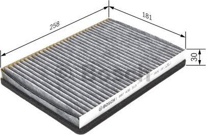 BOSCH 1 987 432 313 - Filtrs, Salona telpas gaiss autodraugiem.lv
