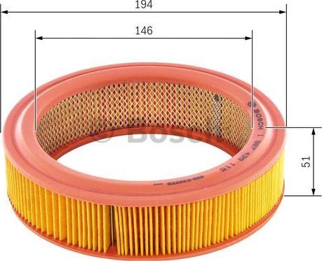 BOSCH 1 987 429 115 - Gaisa filtrs autodraugiem.lv