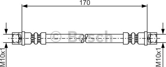 BOSCH 1 987 476 010 - Bremžu šļūtene autodraugiem.lv