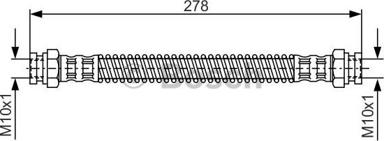 BOSCH 1 987 476 850 - Bremžu šļūtene autodraugiem.lv