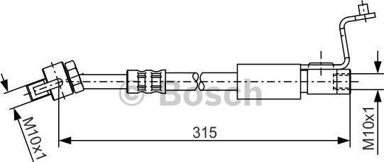 BOSCH 1 987 476 812 - Bremžu šļūtene autodraugiem.lv