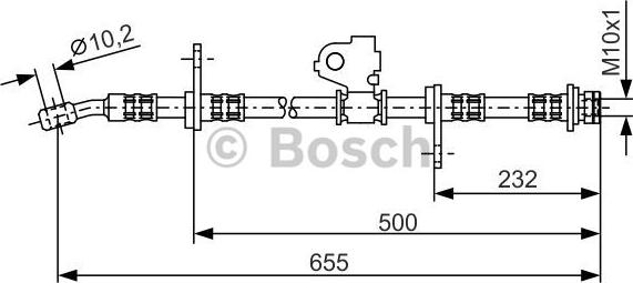 BOSCH 1 987 476 322 - Bremžu šļūtene autodraugiem.lv