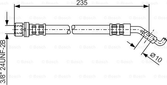 BOSCH 1 987 476 207 - Bremžu šļūtene autodraugiem.lv