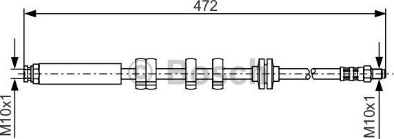 BOSCH 1 987 476 769 - Bremžu šļūtene autodraugiem.lv