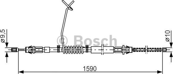 BOSCH 1 987 477 175 - Trose, Stāvbremžu sistēma autodraugiem.lv