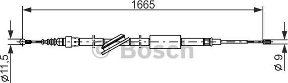 BOSCH 1 987 477 249 - Trose, Stāvbremžu sistēma autodraugiem.lv