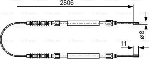 BOSCH 1 987 477 262 - Trose, Stāvbremžu sistēma autodraugiem.lv