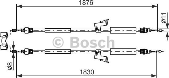 BOSCH 1 987 477 202 - Trose, Stāvbremžu sistēma autodraugiem.lv