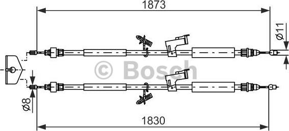 BOSCH 1 987 477 216 - Trose, Stāvbremžu sistēma autodraugiem.lv