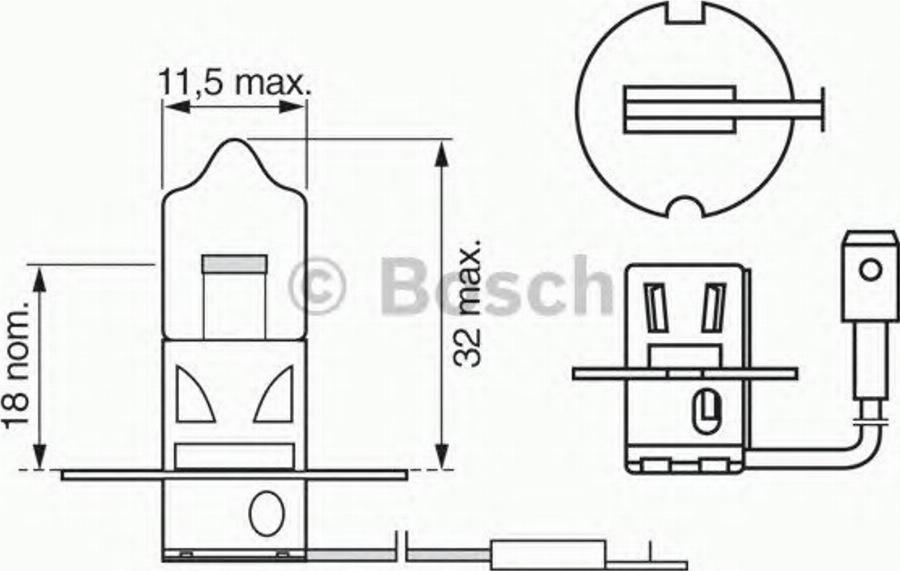 BOSCH 1987302033 - Kvēlspuldze, Miglas lukturis autodraugiem.lv