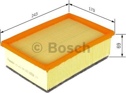 BOSCH 1 457 433 098 - Gaisa filtrs autodraugiem.lv