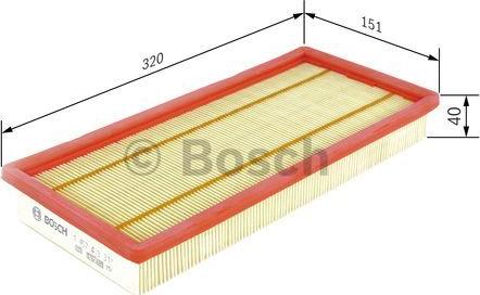 BOSCH 1 457 433 317 - Gaisa filtrs autodraugiem.lv