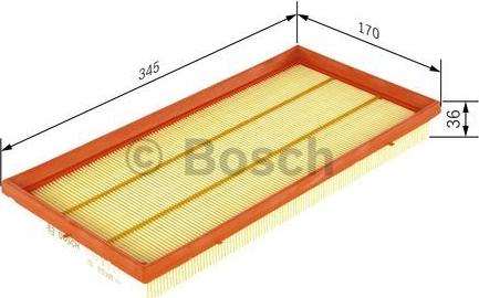 BOSCH 1 457 433 272 - Gaisa filtrs autodraugiem.lv