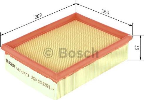 BOSCH 1 457 433 713 - Gaisa filtrs autodraugiem.lv