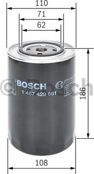 BOSCH 1 457 429 681 - Degvielas filtrs autodraugiem.lv