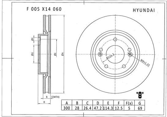 BOSCH F 005 X14 060 - Bremžu diski autodraugiem.lv