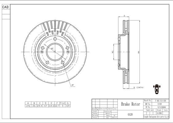 BOSCH F 005 X14 039 - Bremžu diski autodraugiem.lv