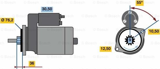 BOSCH F 000 AL0 335 - Starteris autodraugiem.lv