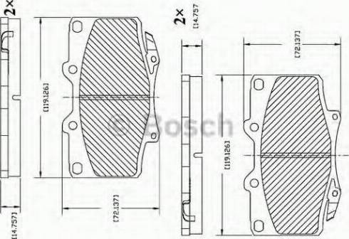 BOSCH F 03B 150 015 - Bremžu uzliku kompl., Disku bremzes autodraugiem.lv