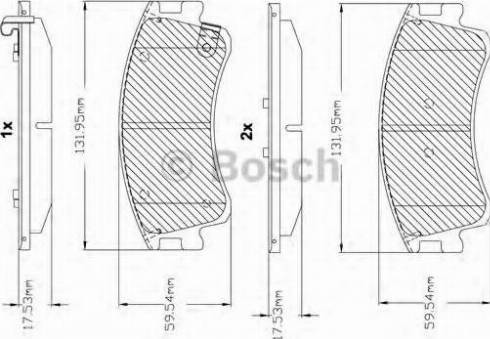 BOSCH F 03B 150 115 - Bremžu uzliku kompl., Disku bremzes autodraugiem.lv