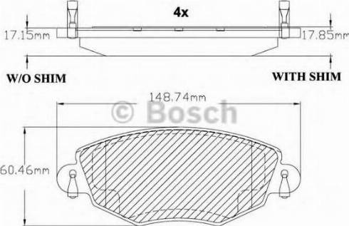 BOSCH F 03B 150 315 - Bremžu uzliku kompl., Disku bremzes autodraugiem.lv