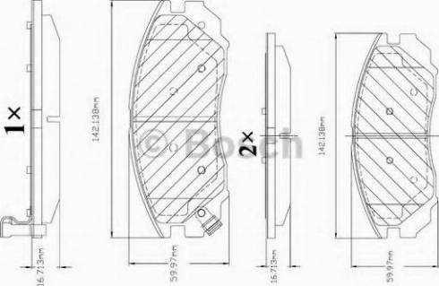 BOSCH F 03B 150 334 - Bremžu uzliku kompl., Disku bremzes autodraugiem.lv