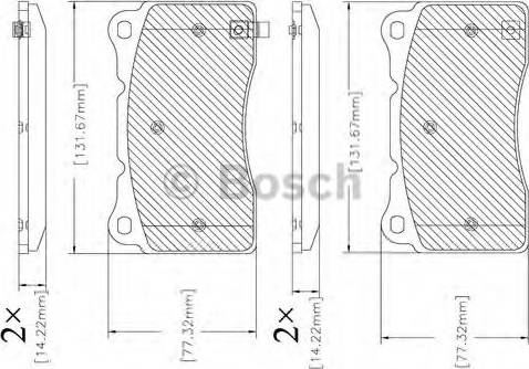 BOSCH F 03B 150 333 - Bremžu uzliku kompl., Disku bremzes autodraugiem.lv