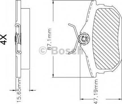 BOSCH F 03B 150 296 - Bremžu uzliku kompl., Disku bremzes autodraugiem.lv