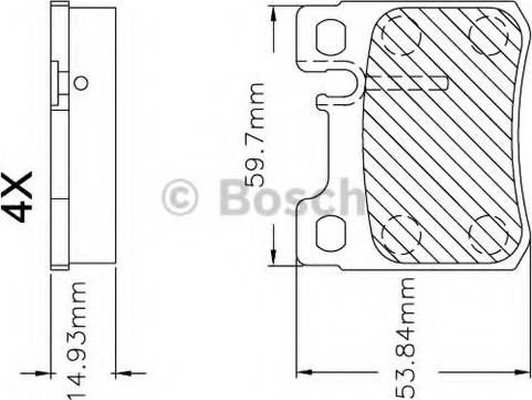 BOSCH F 03B 150 247 - Bremžu uzliku kompl., Disku bremzes autodraugiem.lv