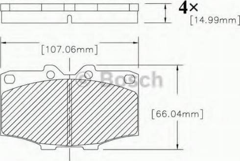 BOSCH F 03B 150 207 - Bremžu uzliku kompl., Disku bremzes autodraugiem.lv