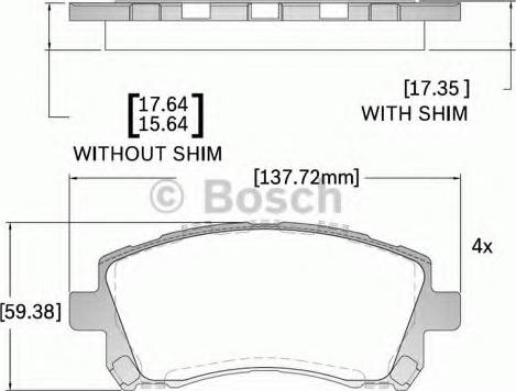 BOSCH F 03B 150 273 - Bremžu uzliku kompl., Disku bremzes autodraugiem.lv