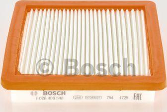 BOSCH F 026 400 548 - Gaisa filtrs autodraugiem.lv