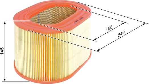 BOSCH F 026 400 557 - Gaisa filtrs autodraugiem.lv