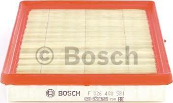 BOSCH F 026 400 581 - Gaisa filtrs autodraugiem.lv
