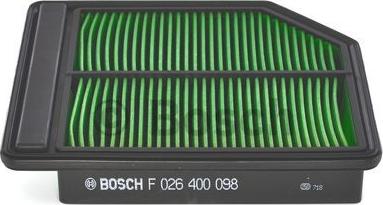 BOSCH F 026 400 098 - Gaisa filtrs autodraugiem.lv