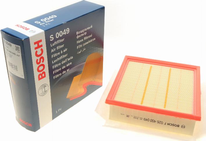 BOSCH F 026 400 049 - Gaisa filtrs autodraugiem.lv