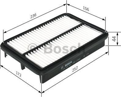 BOSCH F 026 400 044 - Gaisa filtrs autodraugiem.lv