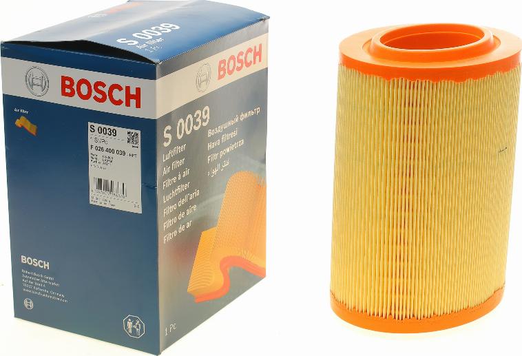 BOSCH F 026 400 039 - Gaisa filtrs autodraugiem.lv