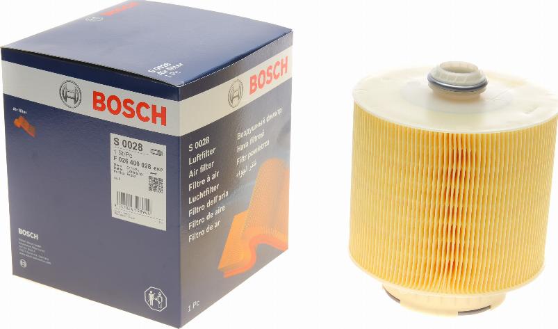 BOSCH F 026 400 028 - Gaisa filtrs autodraugiem.lv