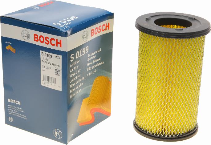 BOSCH F 026 400 199 - Gaisa filtrs autodraugiem.lv